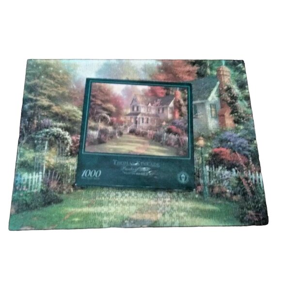 Ceaco Thomas Kinkade Victorian Garden II 1000 Piece Jigsaw Puzzle Complete - Picture 5 of 8
